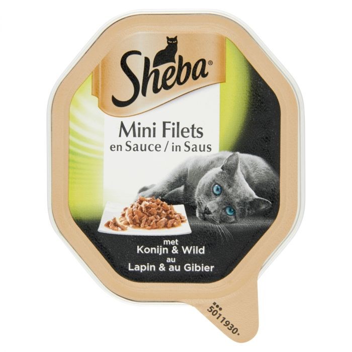 Sheba Kattenvoeding Mini Filets Kuipje In Saus Met Konijn & Wild 85 G