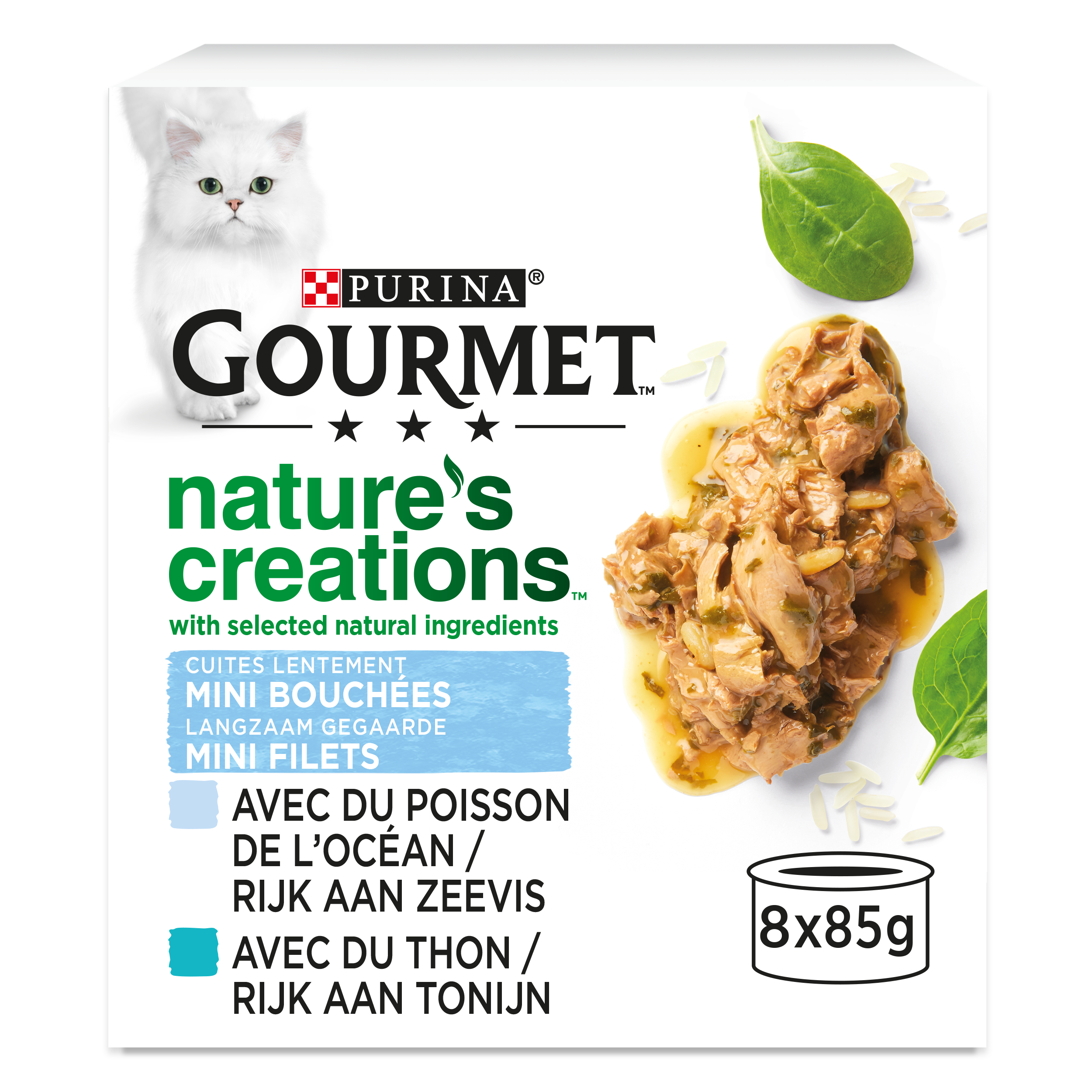 Purina Gourmet Nature'S Creations Mini Bouchées Poissons  8X85G