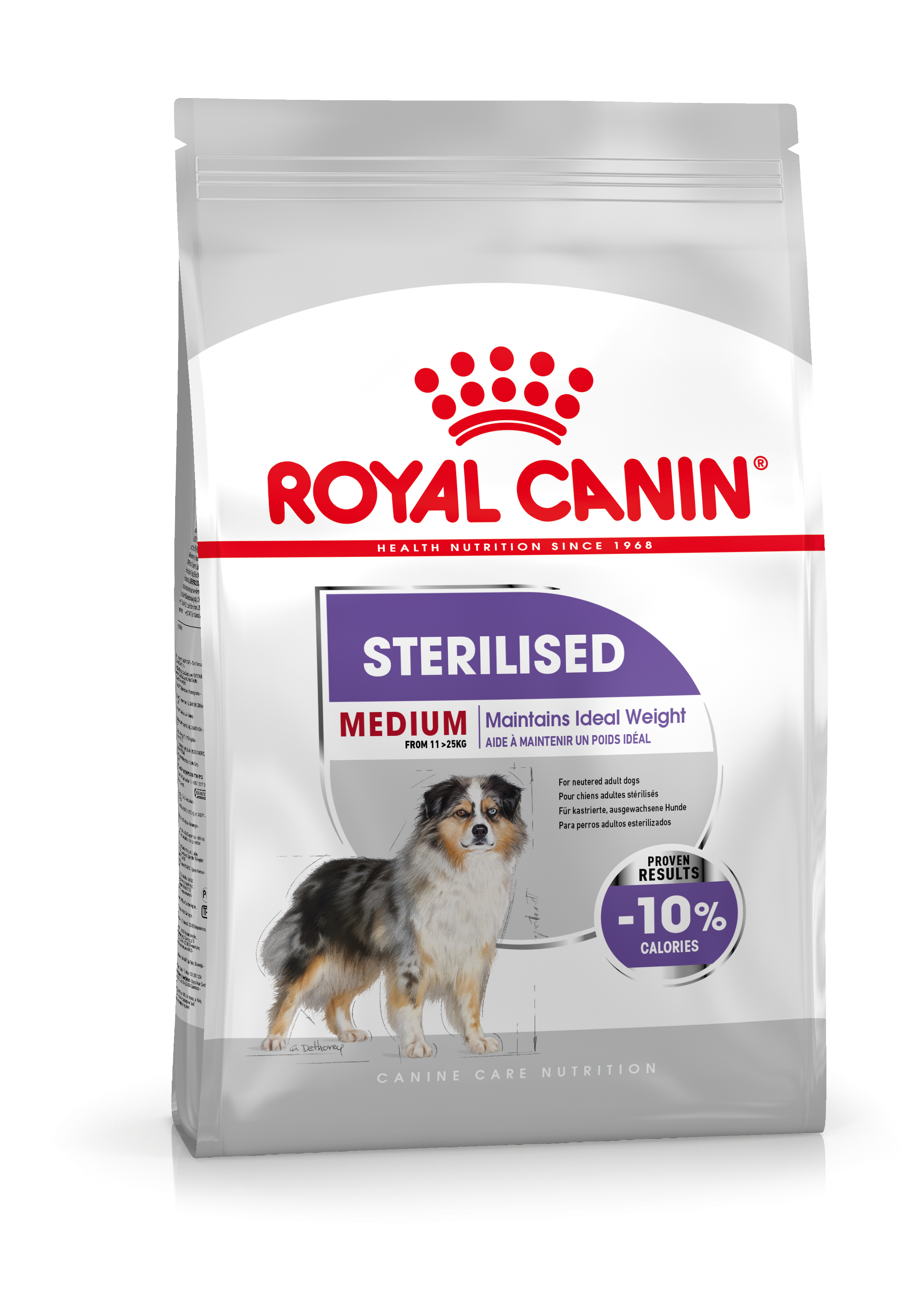 Royal Canin Sterilised Medium - Aliment pour chiens adultes. stérilisés de races moyennes  - tendance à la prise de poids - 3kg