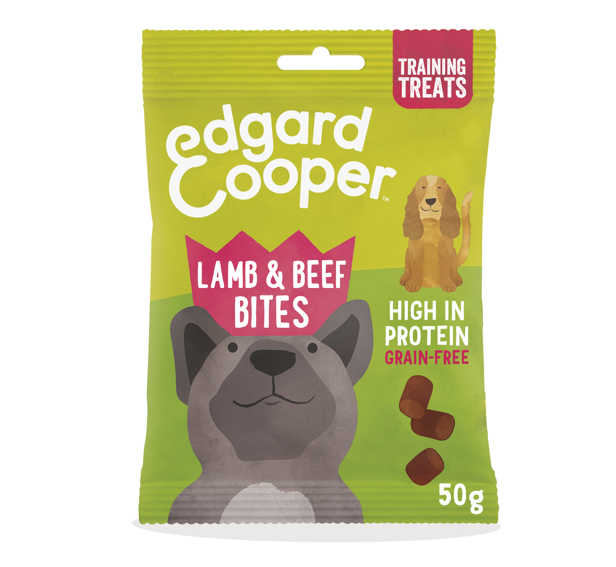 Edgard & Cooper Bonbecs aux agneau et bœuf pour les premiers de la classe  Adult 50 gr