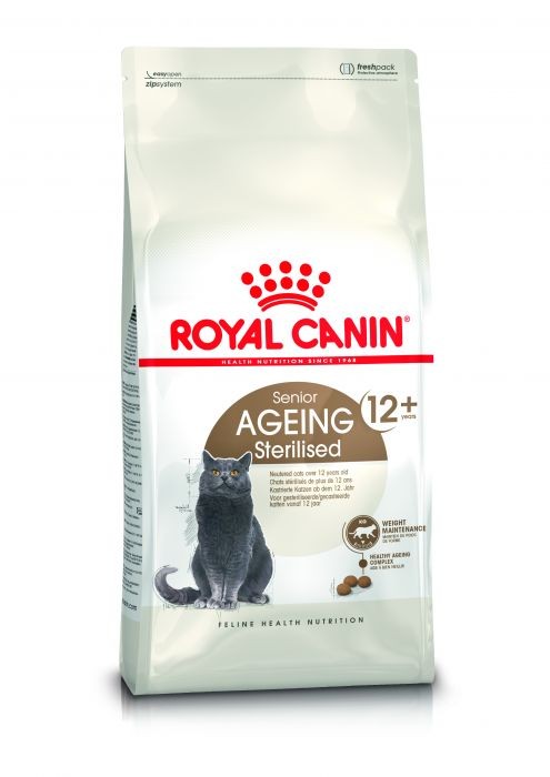 ROYAL CANIN® Ageing Sterilised 12+ Volledig en uitgebalanceerd kattenvoer voor gesteriliseerde/gecastreerde oudere katten 0,4kg