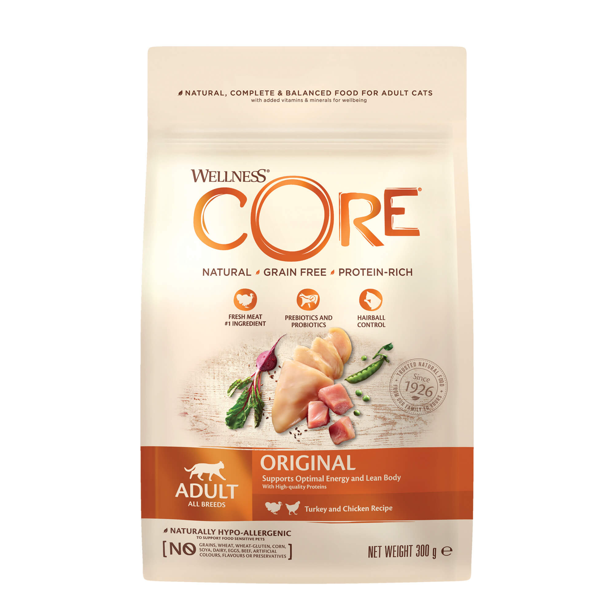 Wellness Core Grain Free Original Dinde & Poulet 300G Pour Chat