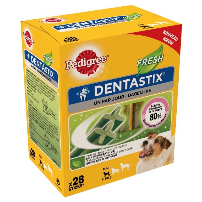 Pedigree Dentastix Fresh Un Par Jour Friandises Mini 5-10 Kg 28 Pièces 440 G