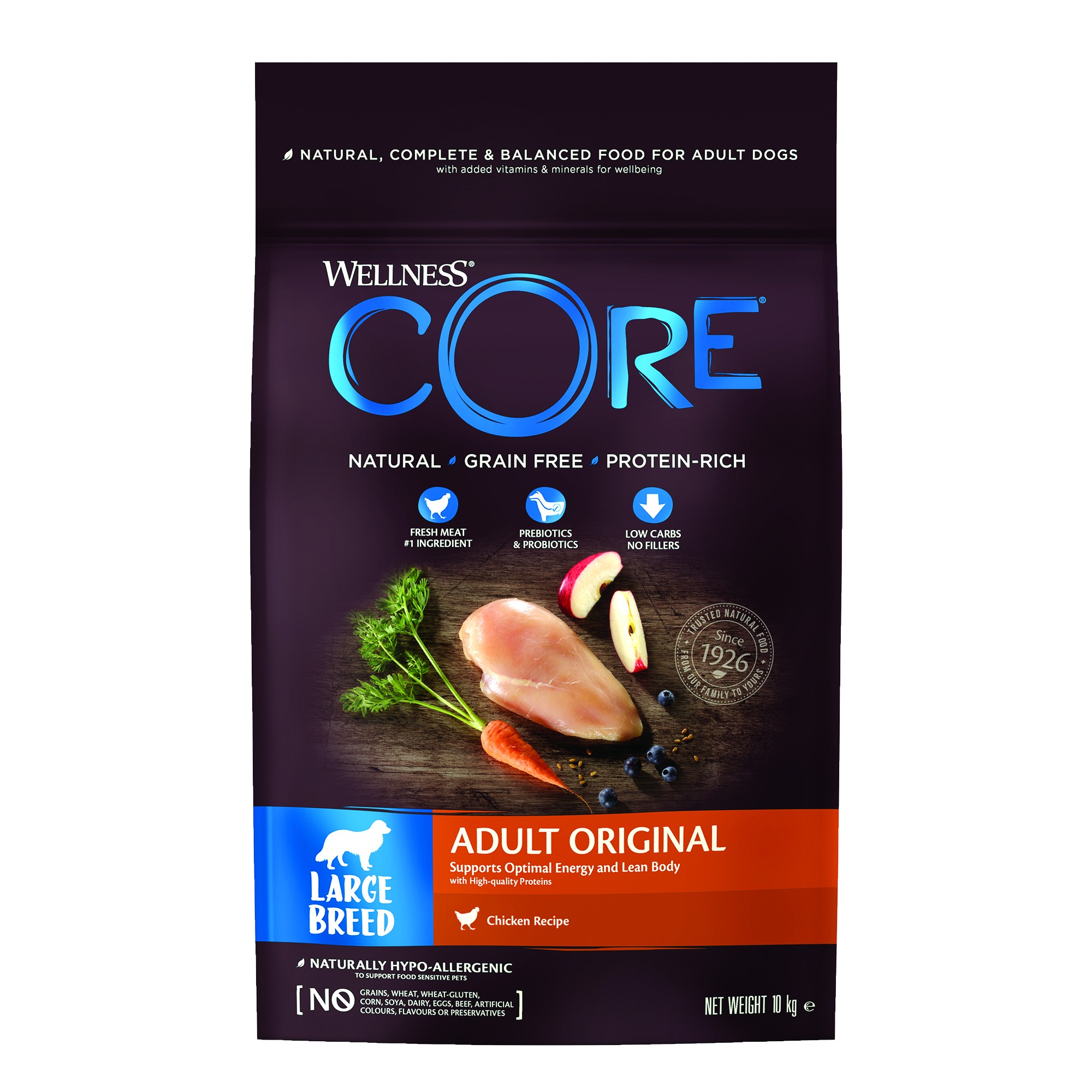Wellness Core Grain Free Poulet Original Adult Large Breed 10Lg Pour Chien