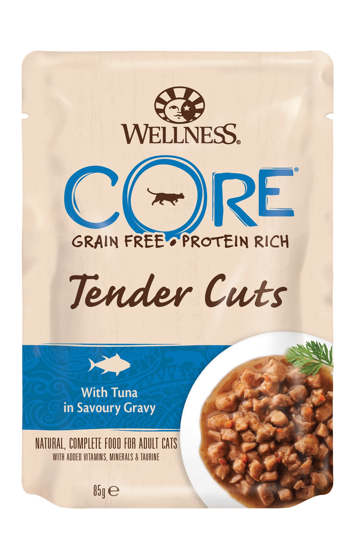 Wellness Core Grain Free Tender Cuts Tonijn  85G Voor Kat