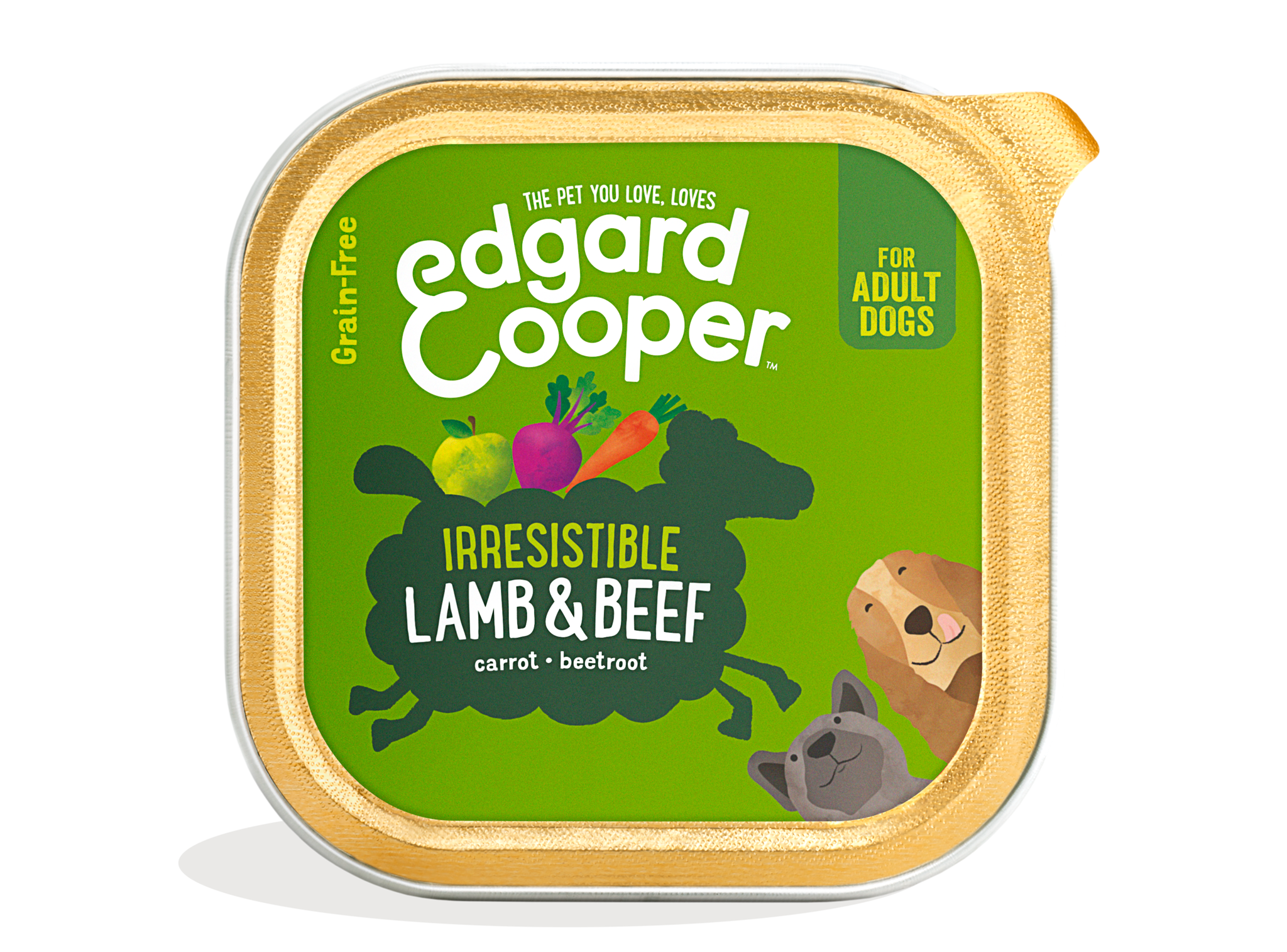 Edgard & Cooper Lam & rund met wortel, rode biet & appel  Adult 300 gr