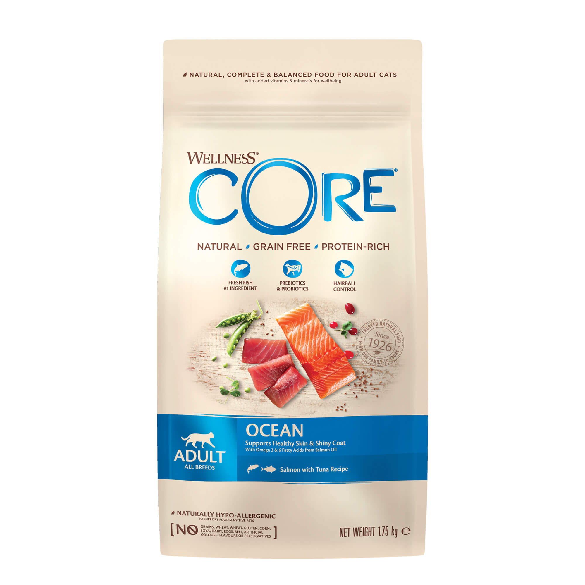 Wellness Core Grain Free Ocean Zalm & Tonijn 1,75Kg Voor Kat