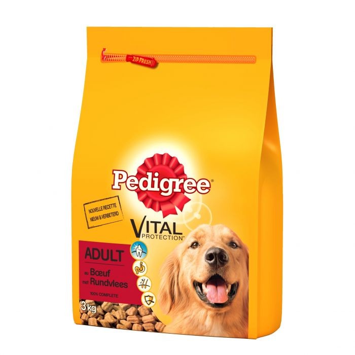 Pedigree Hond Vital Protection Adult Droge Voeding Met Rund 3 Kg