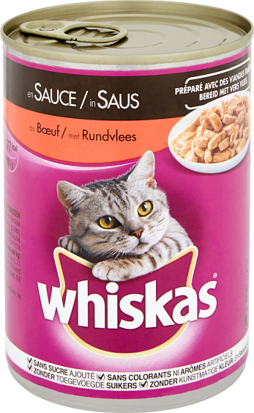Whiskas Chat Boîtes En Sauce Au Bœuf 400 G