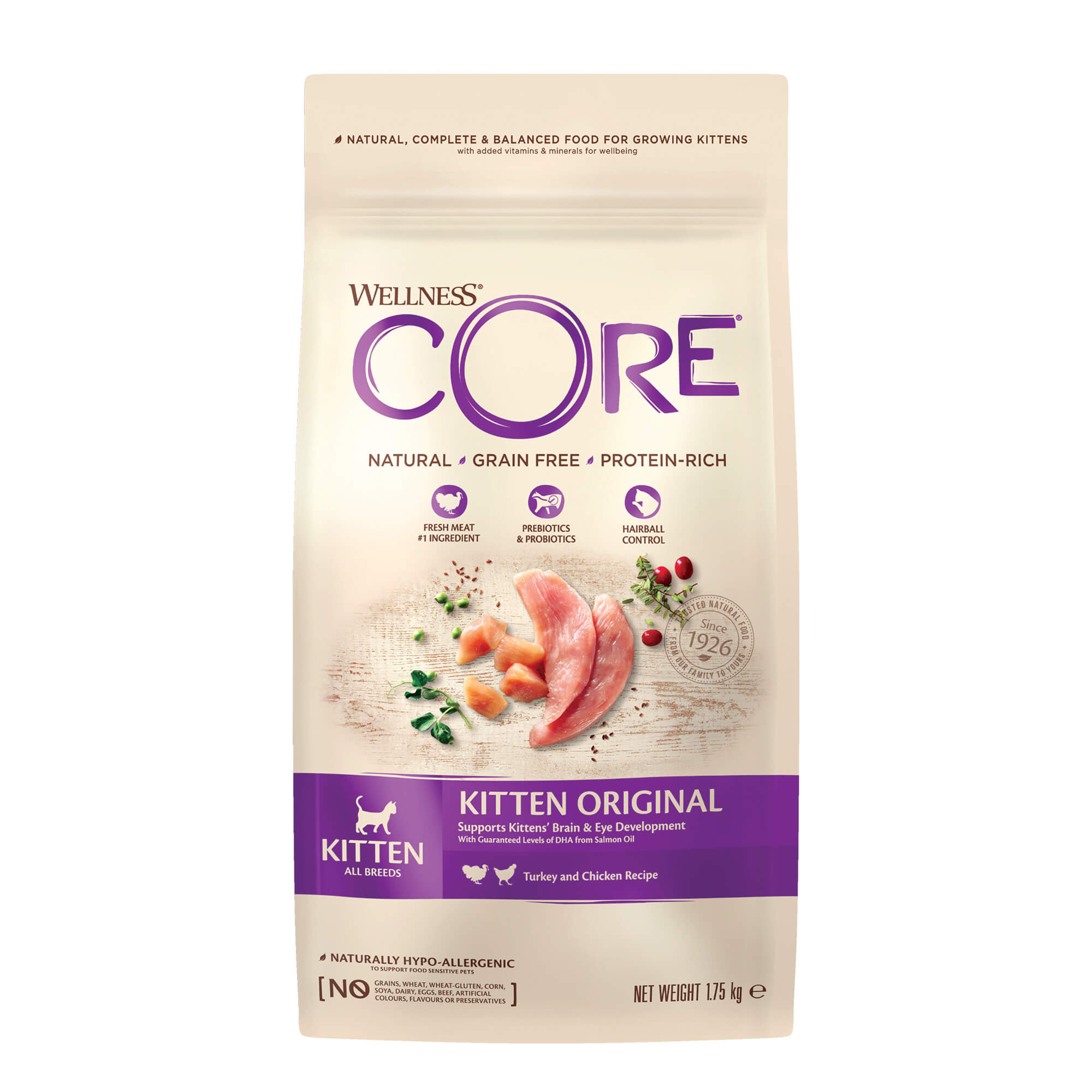 Wellness Core Grain Free Kitten Kalkoen & Zalm 1,75Kg Voor Kat