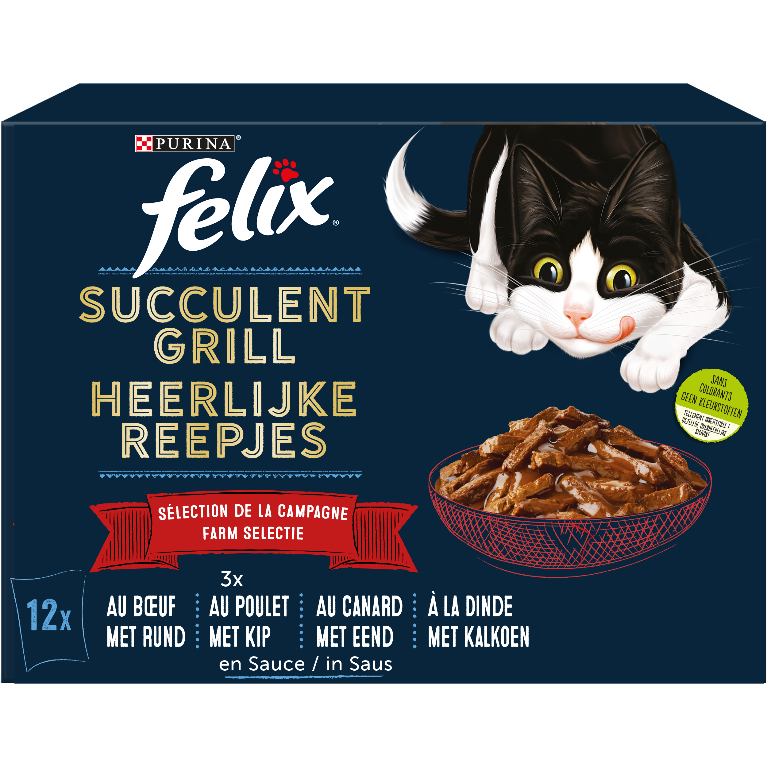 FELIX Succulent Grill 12x80g sélection de la Campagne adult 