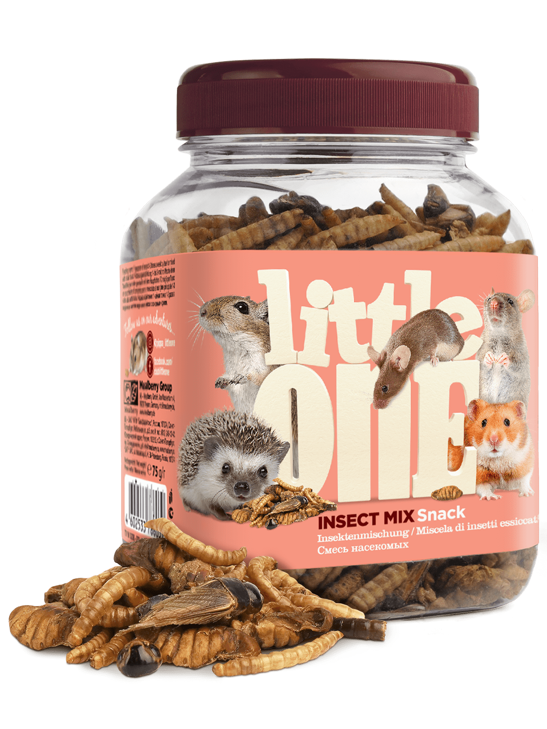 Snack voor omnivore knaagdieren, insecten 75g
