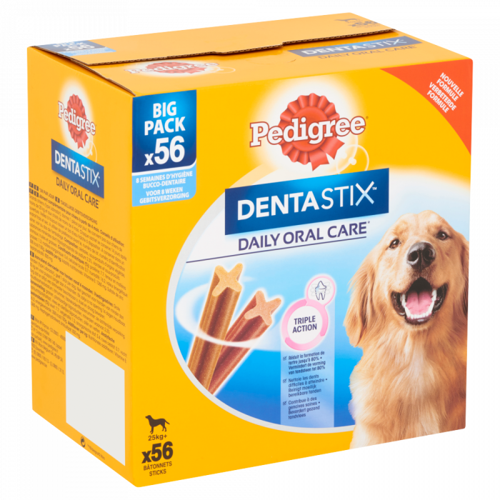 Big Pack 56 Sticks Pedigree Dentastix Daily Oral Care Snacks Voor Grote Honden