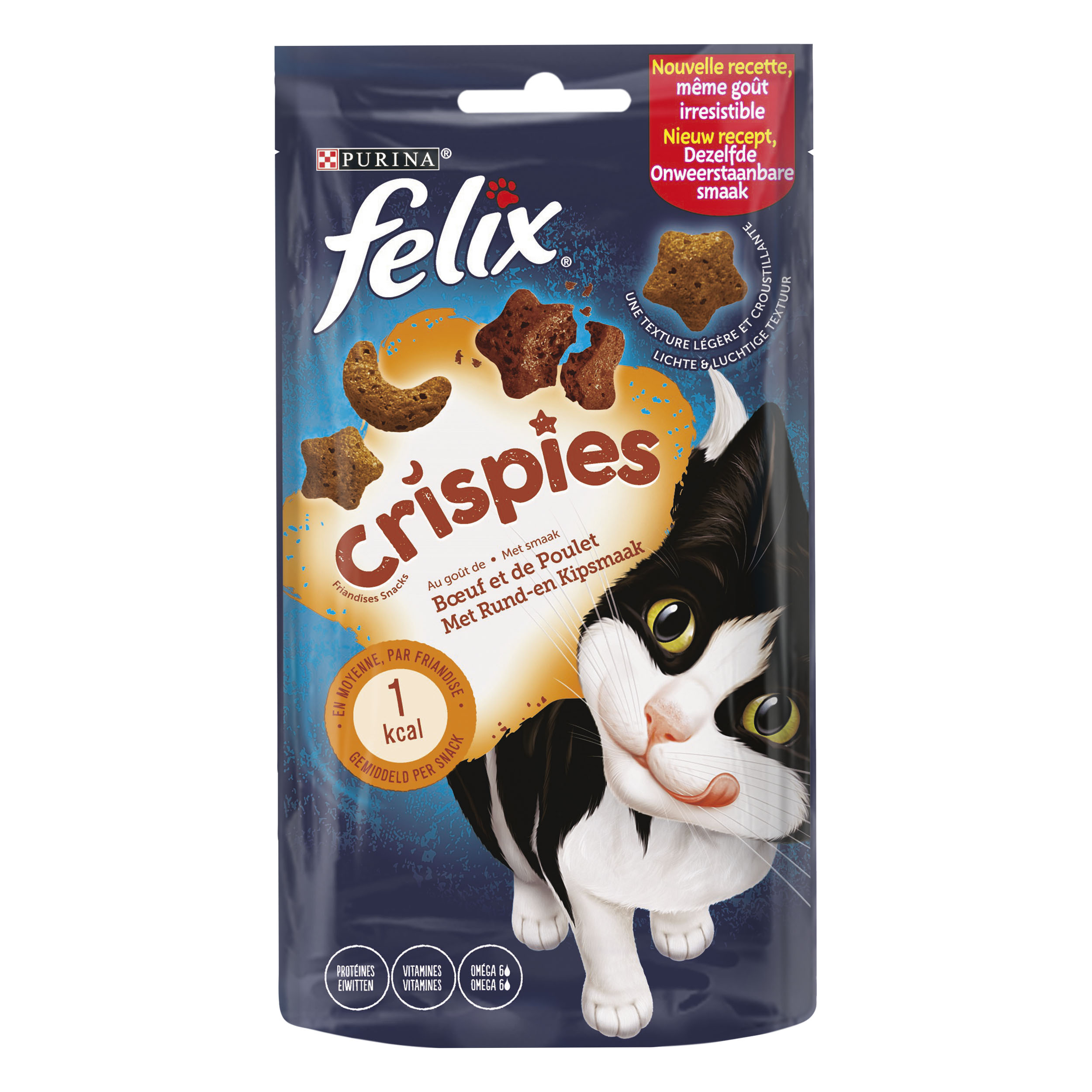 Felix Crispies Boeuf Et Poulet Snack Chat 45G