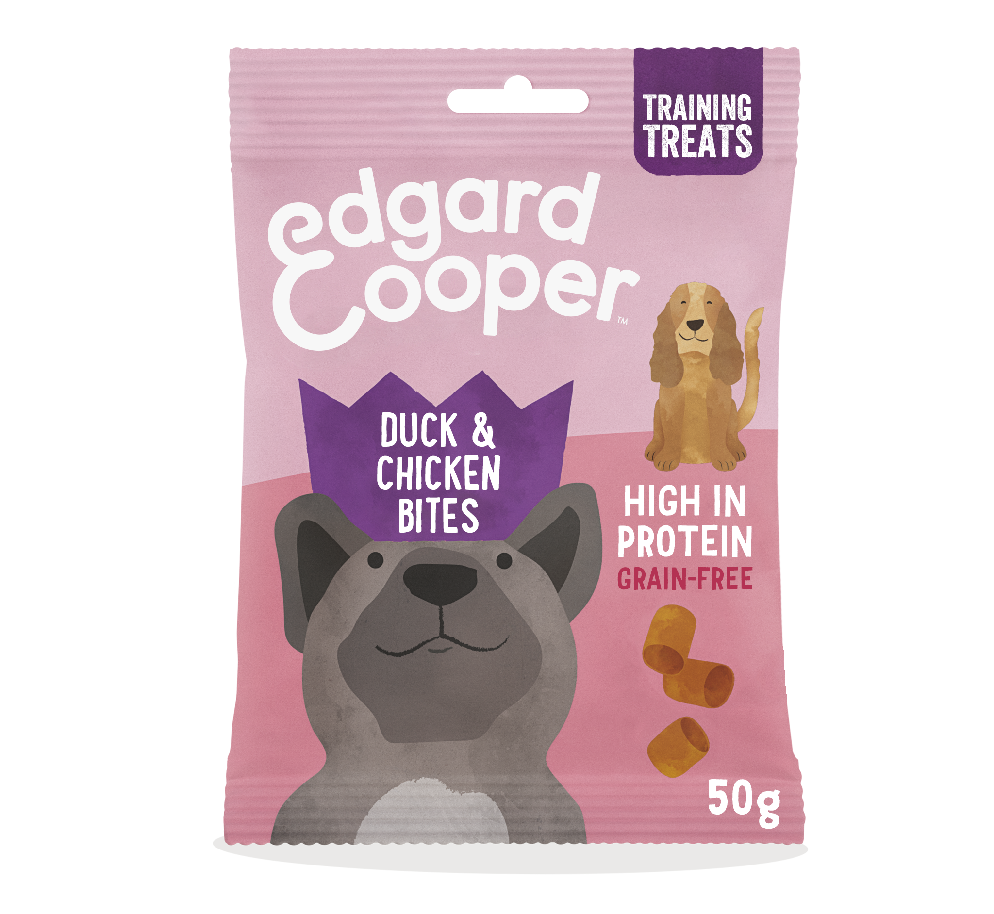 Edgard & Cooper Snoepjes met eend en kip voor tophonden  Adult 50 gr