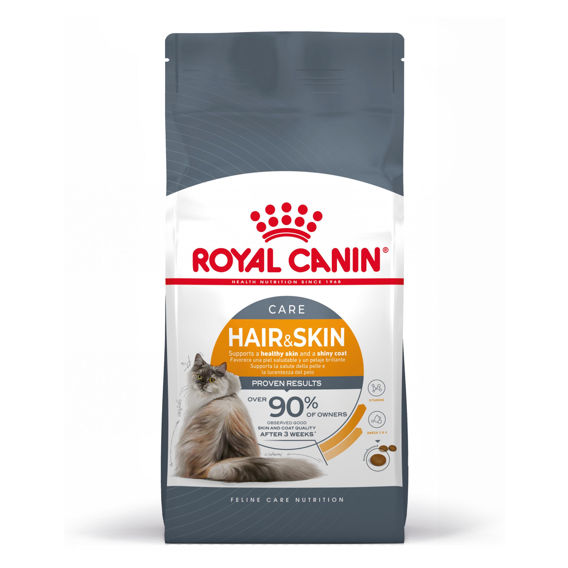Royal Canin Hair & Skin - Aliment pour chats adultes. - Recommandé pour soutenir la santé du pelage et de la peau - 2kg