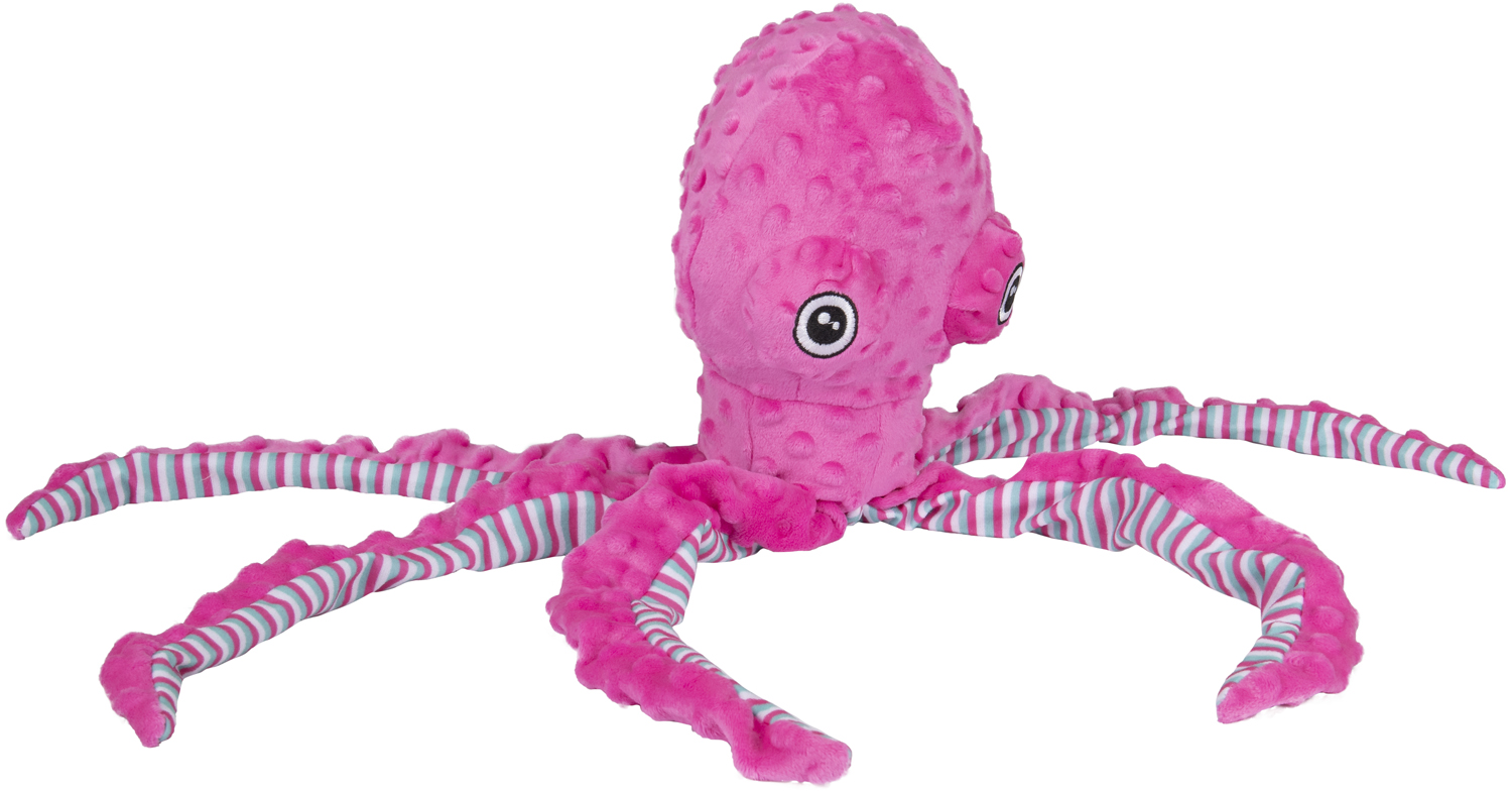 HONDENSPEELGOED BUBBLY PLUCHE OCTOPUS 60CM
