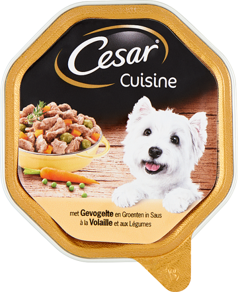 Cesar Hondenvoeding Cuisine Kuipje Met Gevogelte En Groenten In Saus 150 G