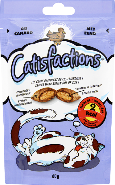 Catisfactions Chat Friandises Au Canard 60 G