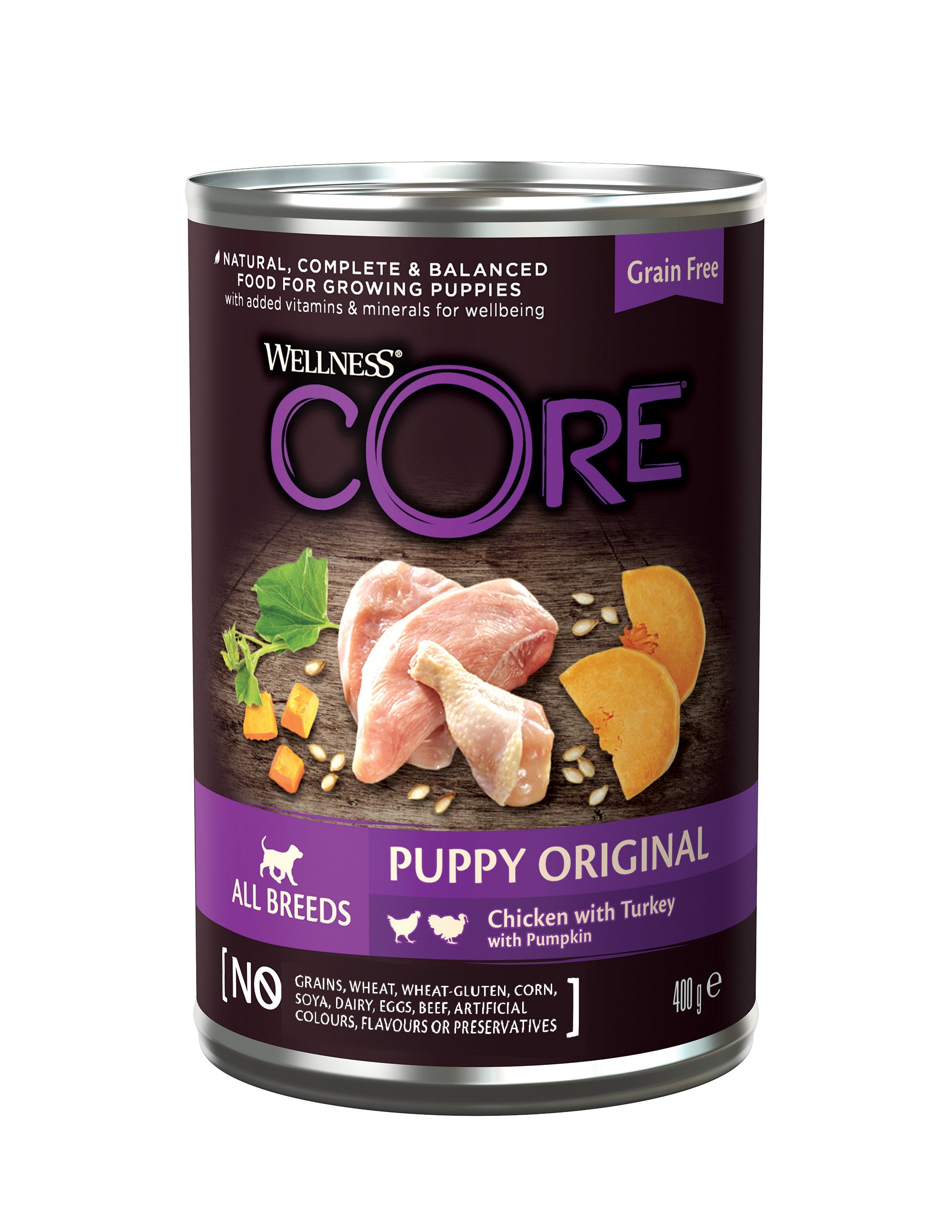 Wellness Core Grain Free Puppy Original Poulet & Dinde All Breeds 400G Pour Chien