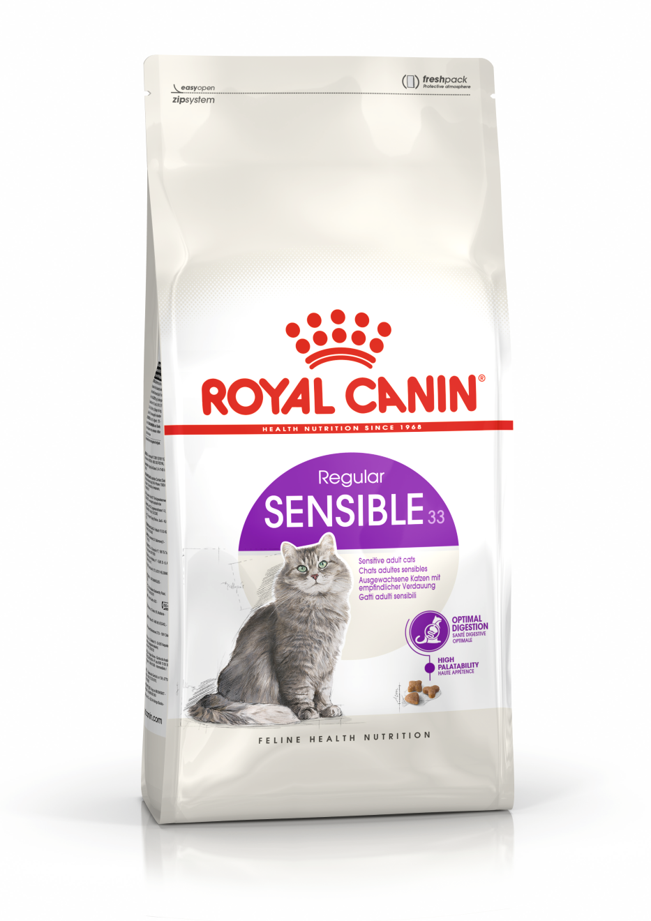 Royal Canin Sensible 33 - Aliment pour chats adultes. de plus de 1 an - Sensibilité digestive - 400g