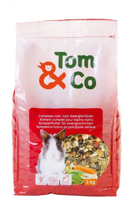 Tom&Co Complete Voeding Dwergkonijn 3Kg