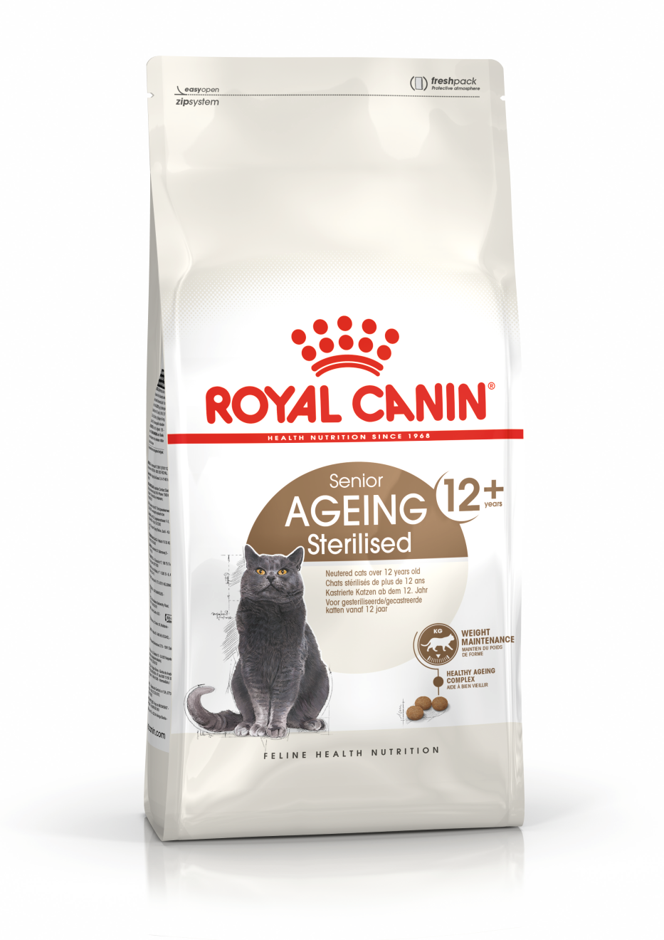 Royal Canin Ageing Sterilised 12+ - Aliment pour chats seniors stérilisés de plus de 12 ans. - 2kg