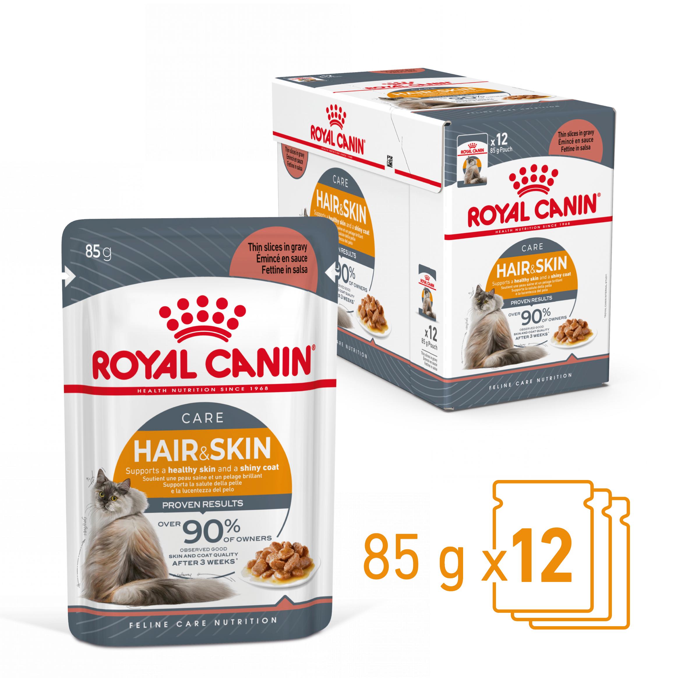 Royal Canin Intense Beauty in Gravy (émincés en sauce) - Aliment pour chats adultes. (émincé en sauce) - 12x85g