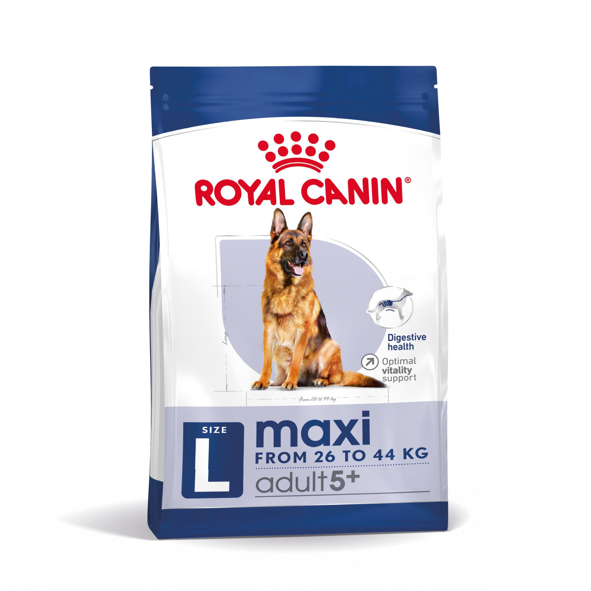 Royal Canin Maxi Adult 5+ - Aliment pour chiens matures de grandes races (de 26 à 44 kg) - À partir de 5 ans - 15kg