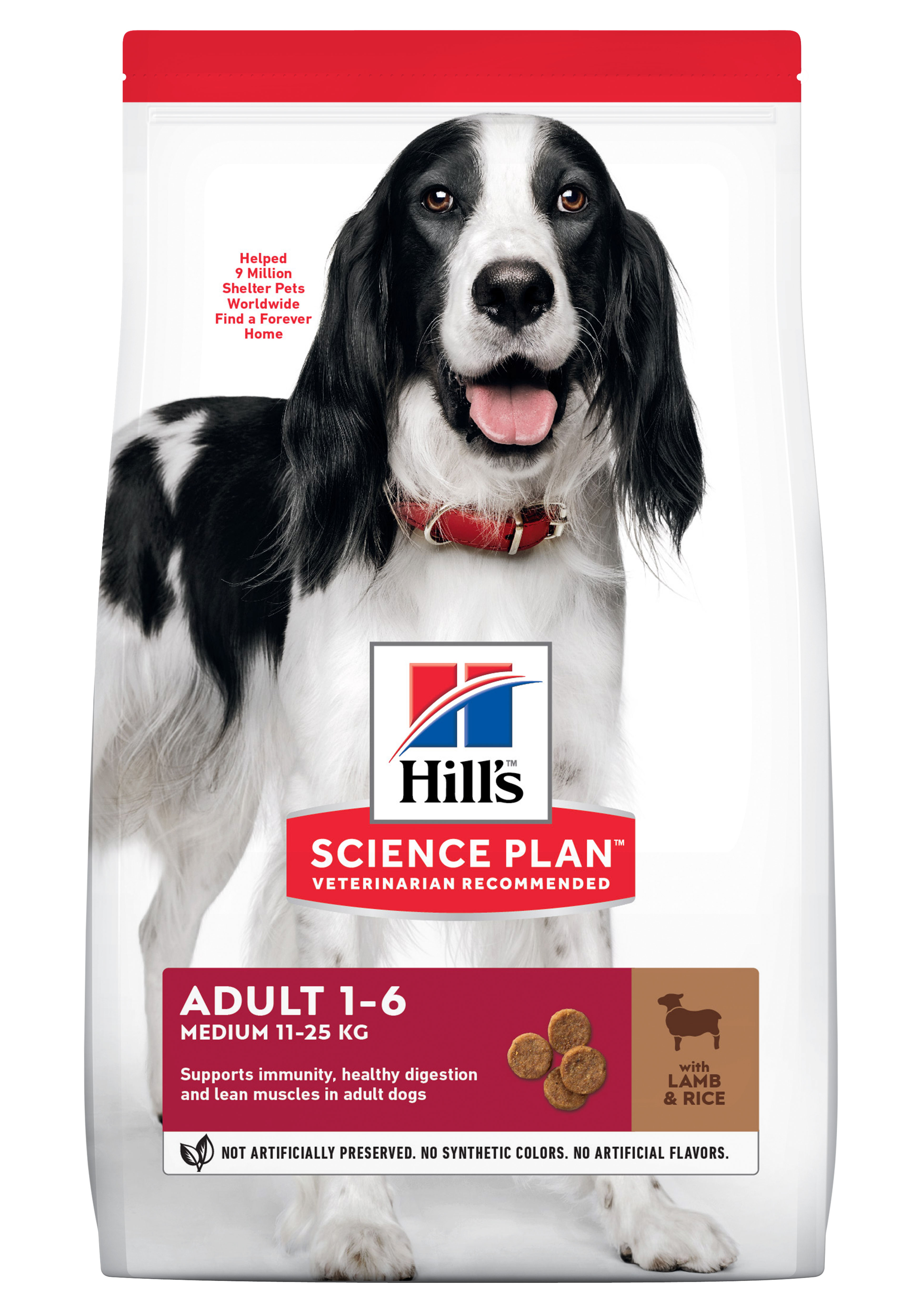 Hill's Science Plan Adult croquettes pour chien à l'agneau et riz 2.5 kg