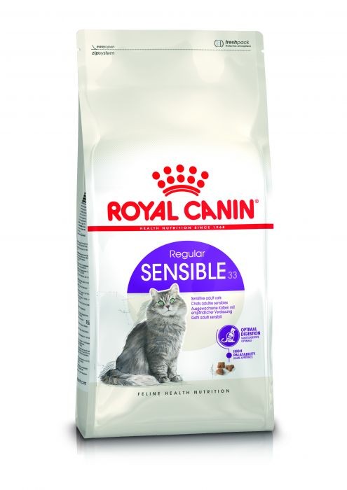 Royal Canin Sensible 33 - Aliment pour chats adultes. de plus de 1 an - Sensibilité digestive - 4kg
