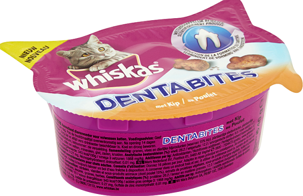 Whiskas Dentabites  Kattensnacks Met Kip 40 G