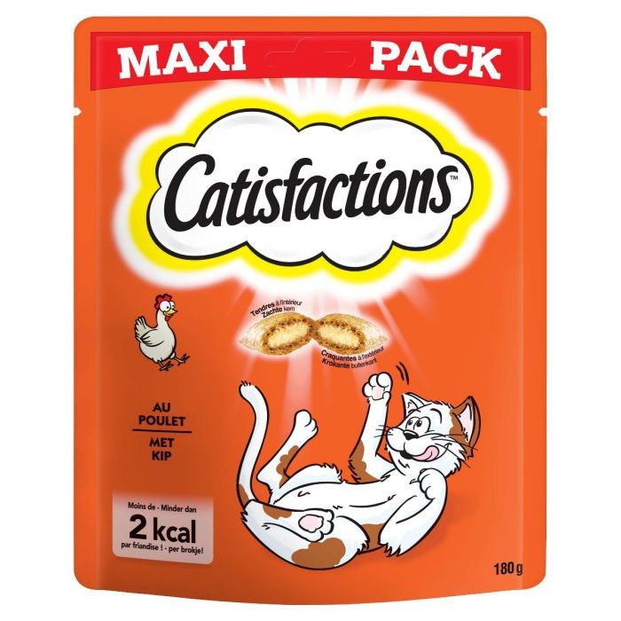 Catisfactions Snacks Met Kip Maxi Pack 180 G