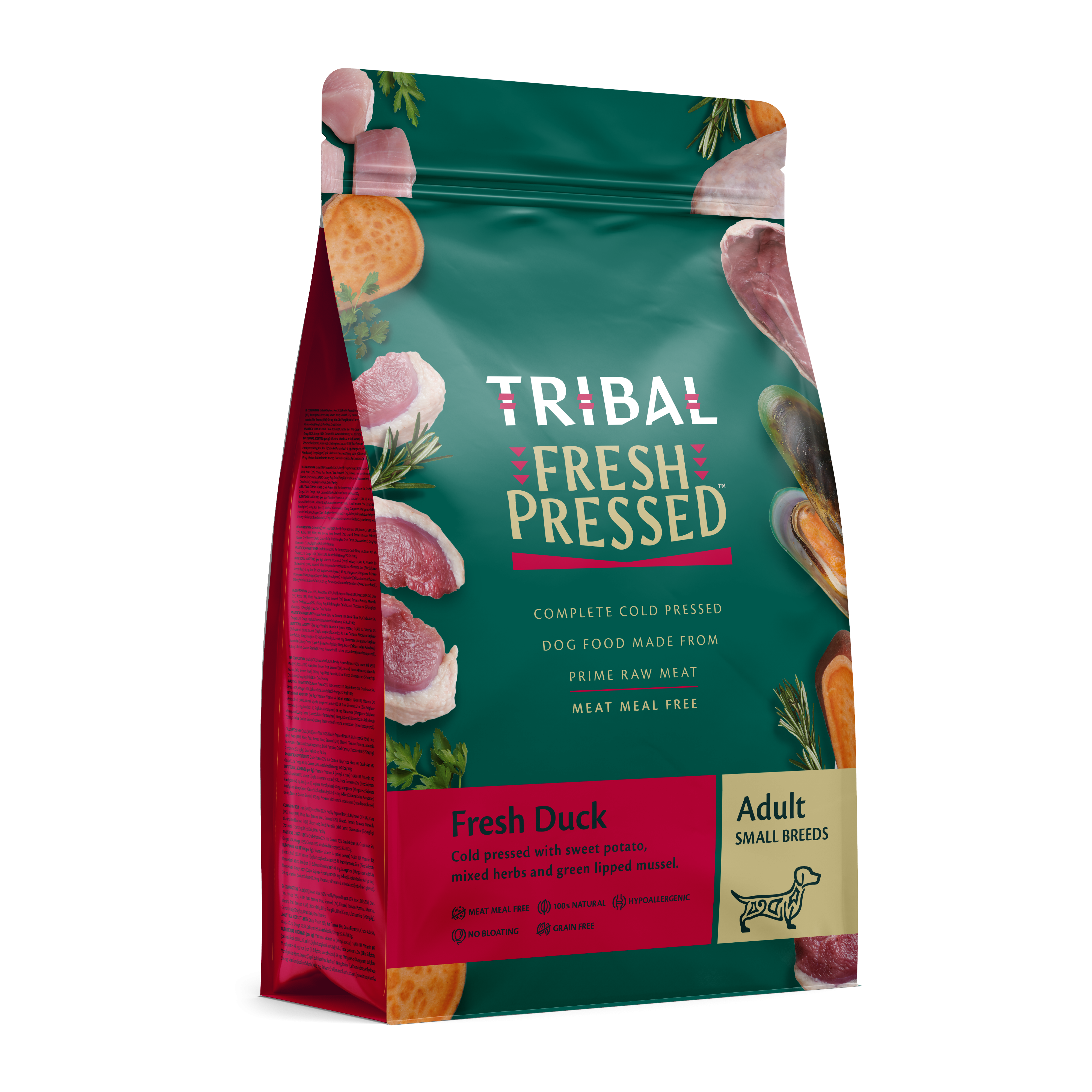 Tribal Fresh Pressed Eend Adult Klein Ras 1,5Kg