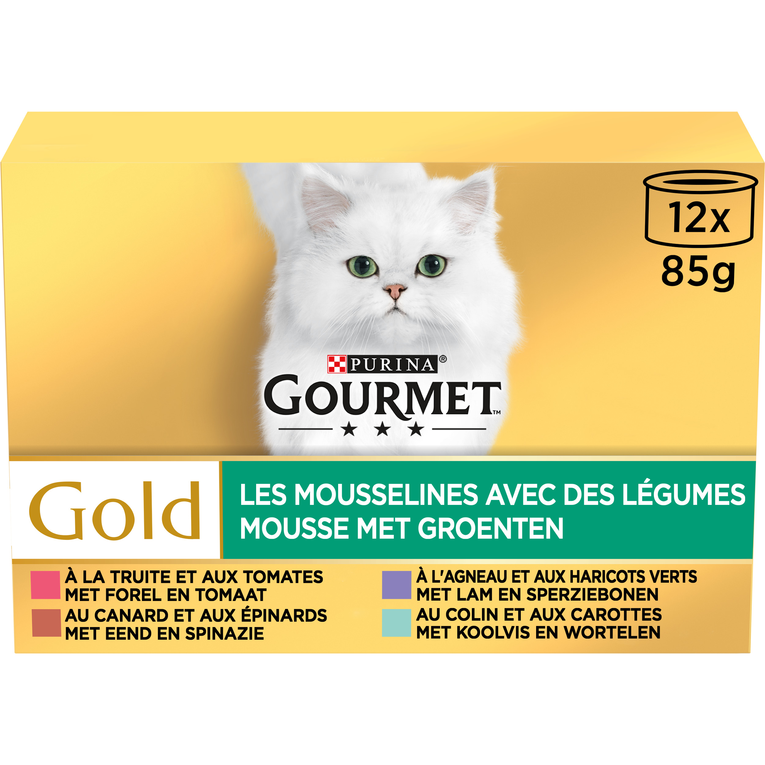 Gourmet Gold Mousseline Avec Légumes  12X85G