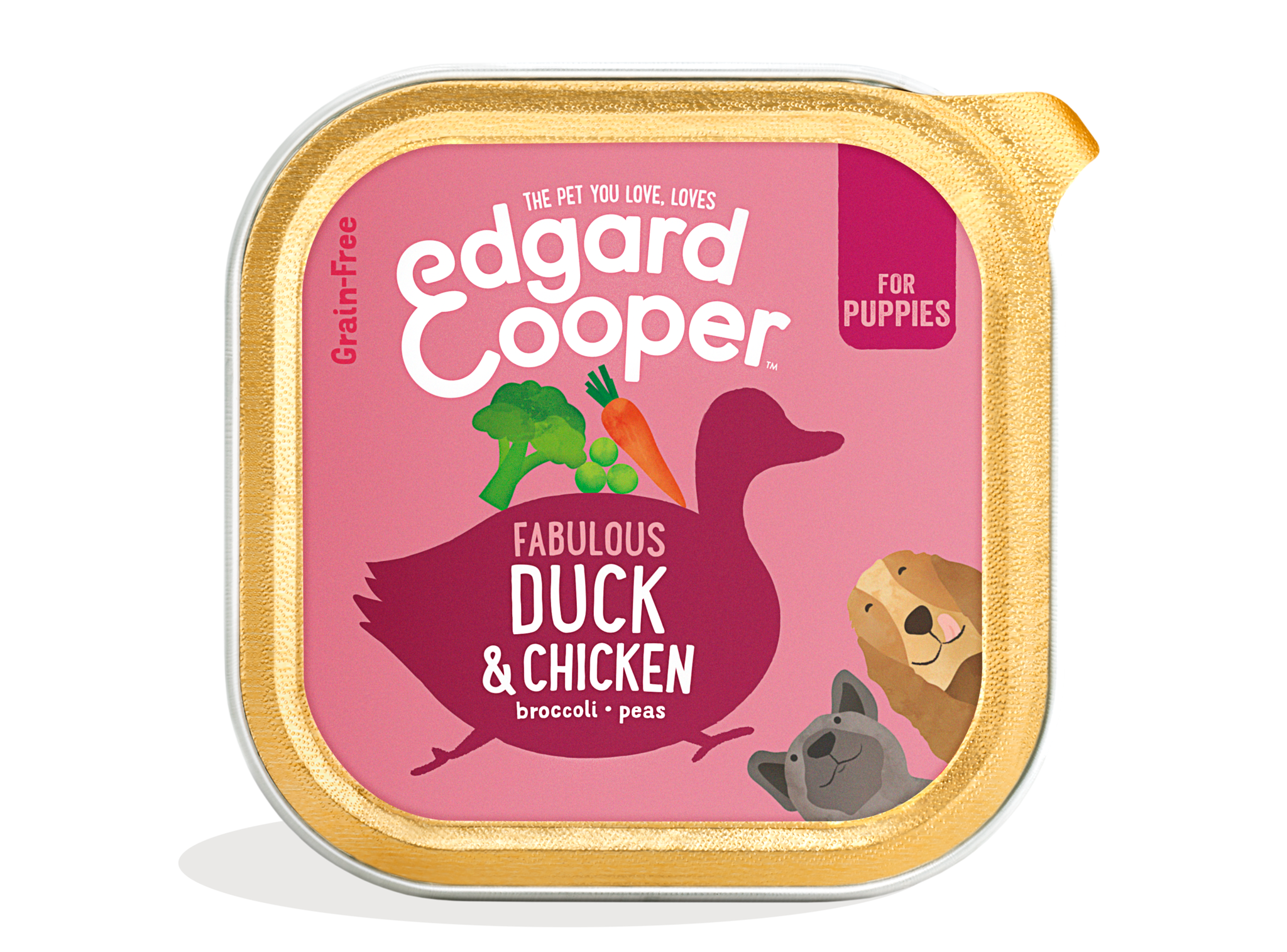 Edgard & Cooper Canard & poulet aux brocolis, carottes & citrouille  Puppy 300 gr