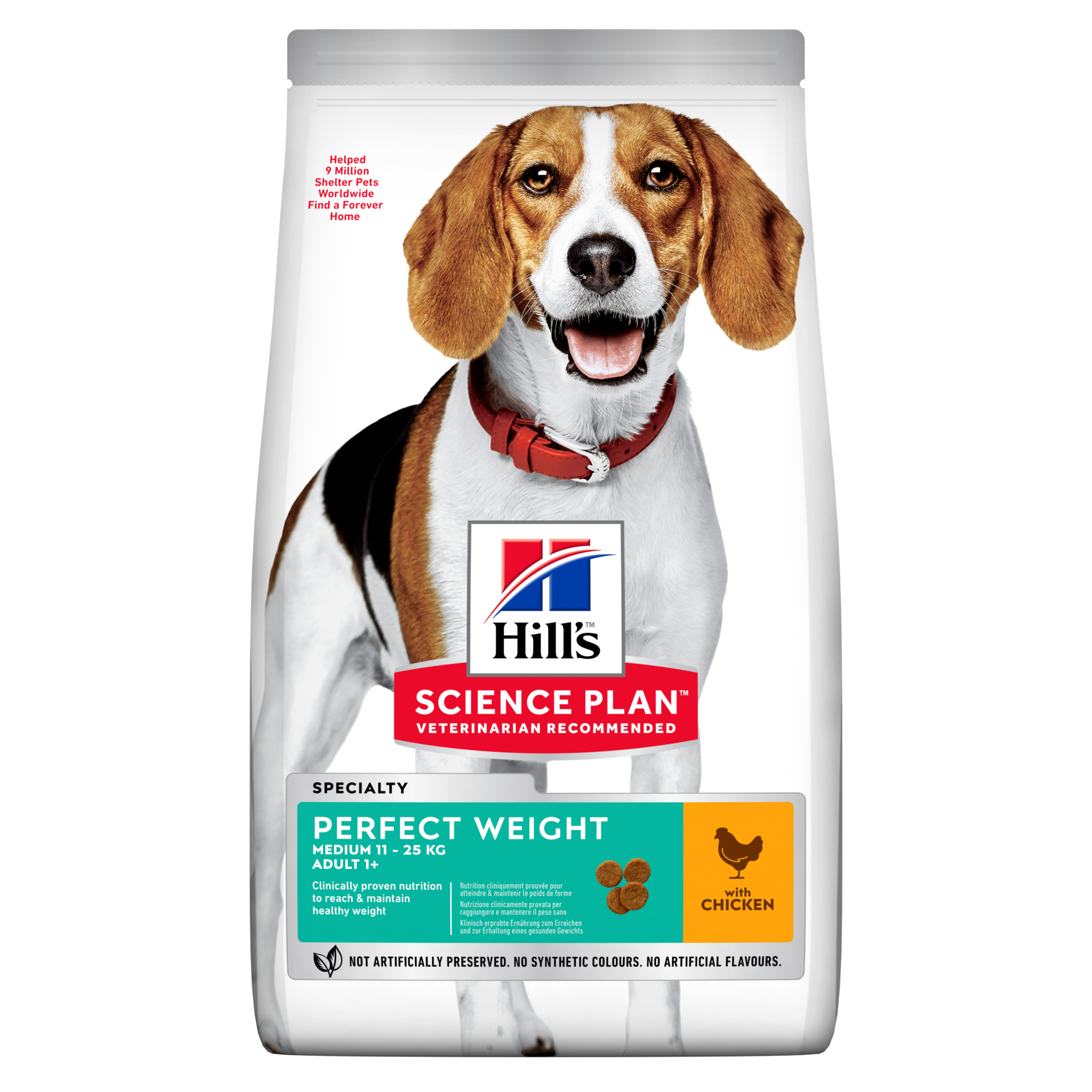 Hill's Science Plan Adult Perfect Weight croquettes pour chien au poulet 2 kg