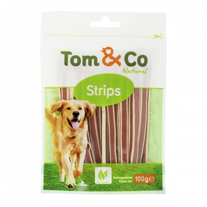 T&C NATURAL STRIPS 100G