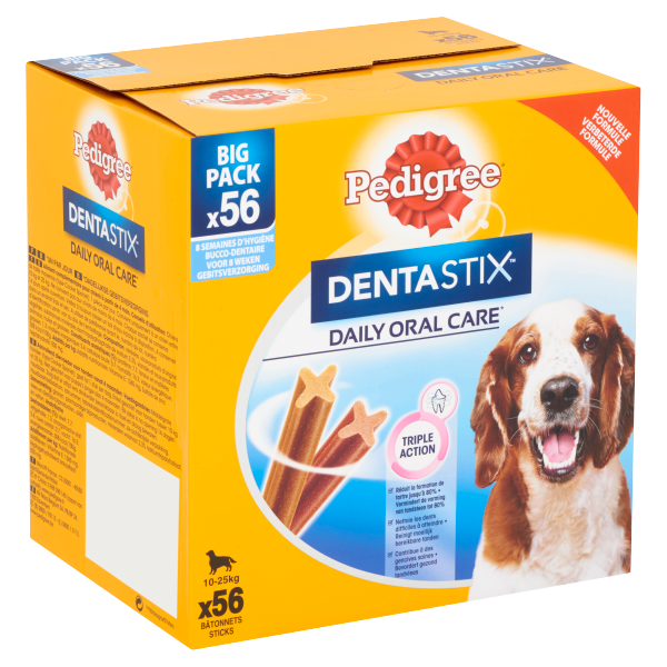 Pedigree Chien Dentastix Daily Oral Care Friandises 10-25 Kg Big Pack 56 Sticks  
