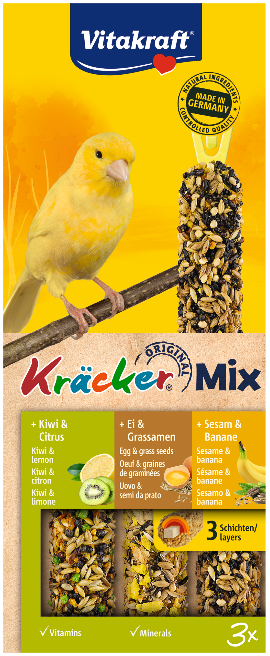 Kracker Trio-Mix Kanarie Ei/Kiwi/Banaan