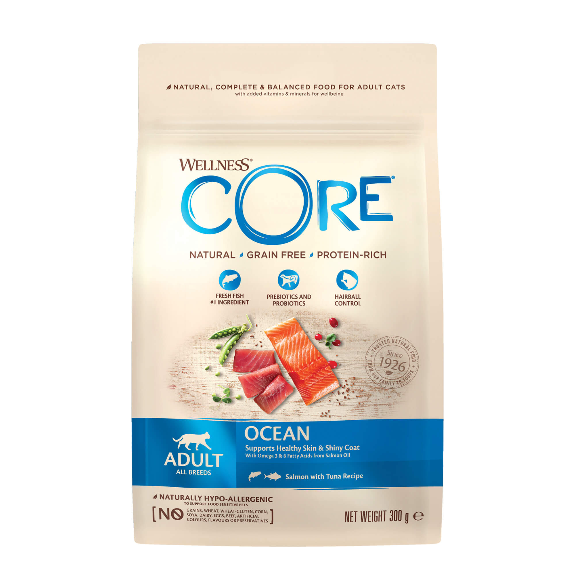 Wellness Core Grain Free Ocean Zalm & Tonijn 300G Voor Kat