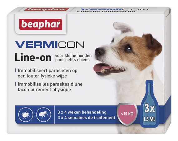 Beaphar Vermicon Line-On Kleine Hond 3 X 1,5Ml 