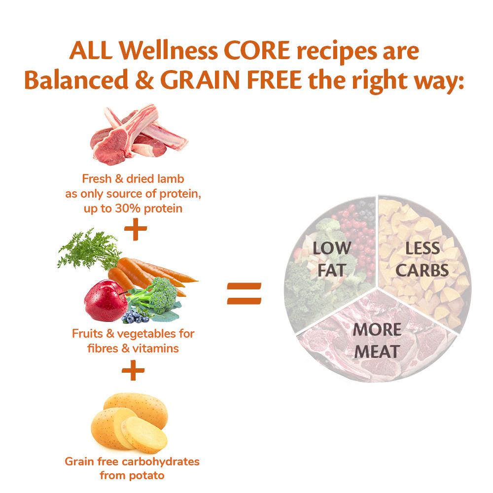 Wellness Core Grain Free Lam All Breeds Adult 1.8Kg