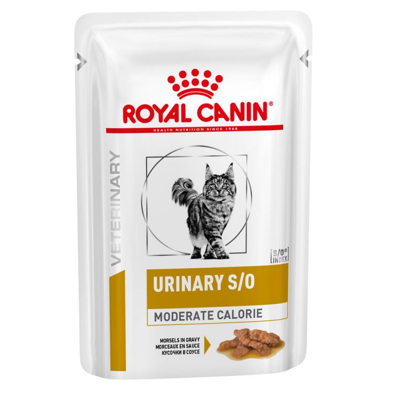 ROYAL CANIN VETERINARY VDIET CAT URINARY S/O MOD CAL Porc/volaille/saumon ADULT 12*85g