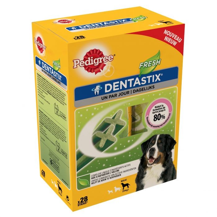 Pedigree Dentastix Fresh Dagelijks Snacks  Maxi 25 Kg+ 28 Stuks 1080 G