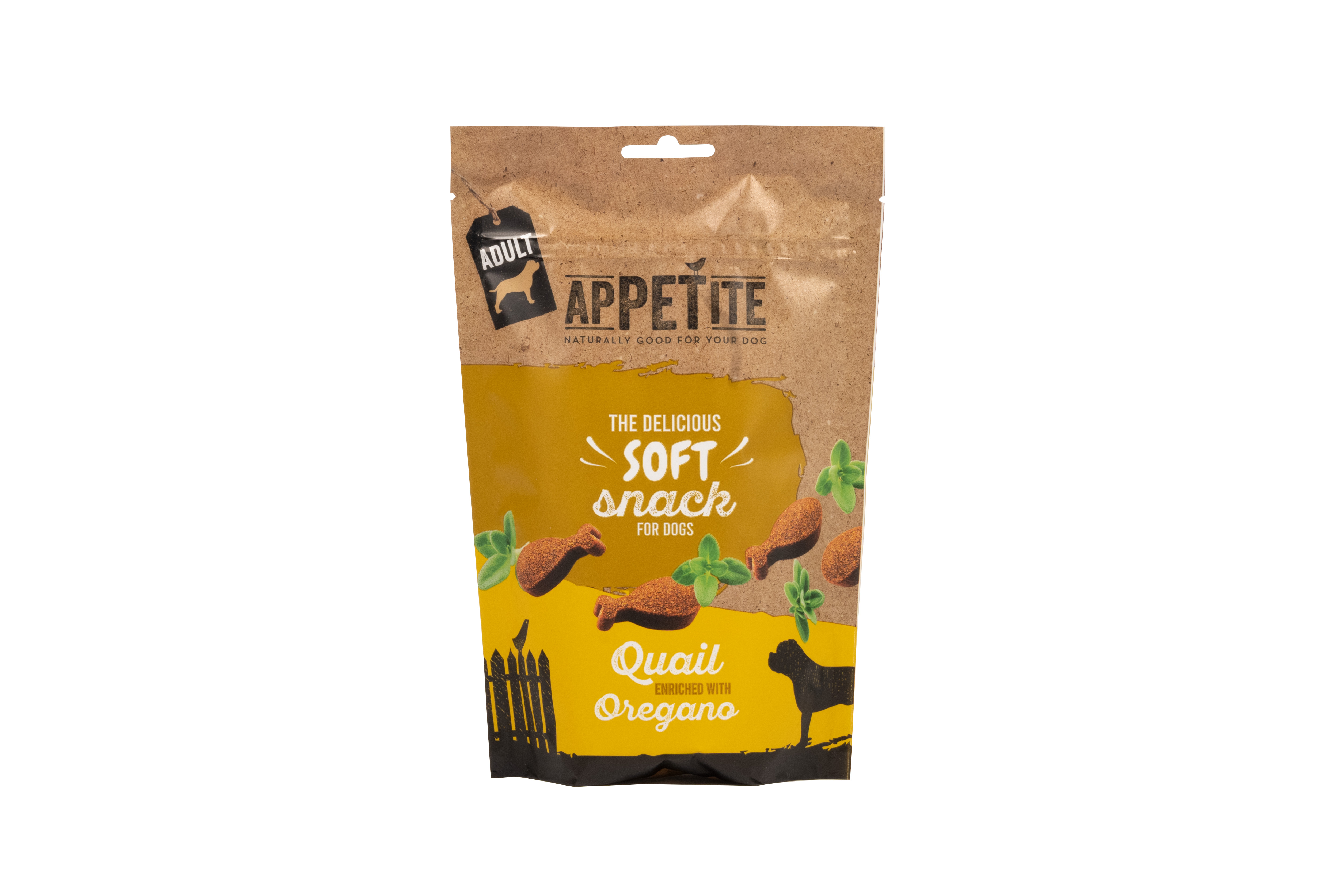 Appetite Soft snack à la caille enrichi d’origan Pour Chien Adulte 180g