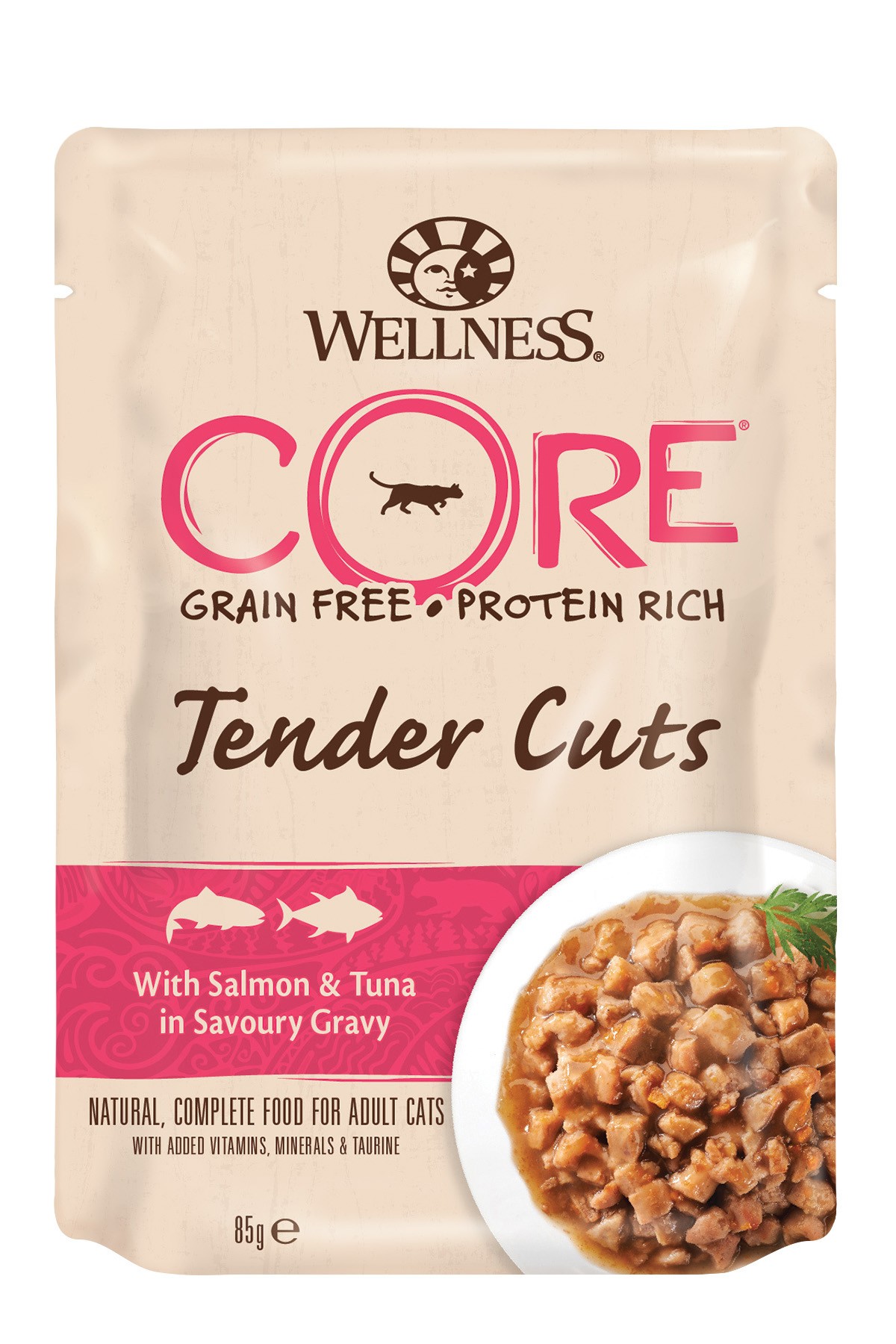 Wellness Core Grain Free Tender Cuts Zalm & Tonijn 85G Voor Kat