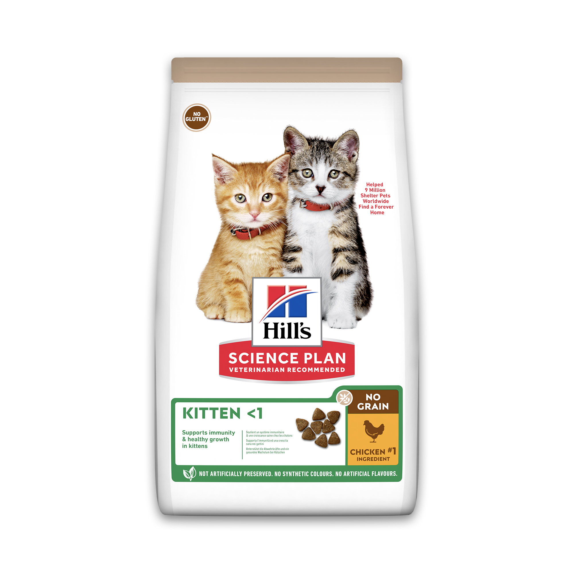 HILL'S SCIENCE PLAN Kitten No Grain kattenvoer met kip 1,5kg