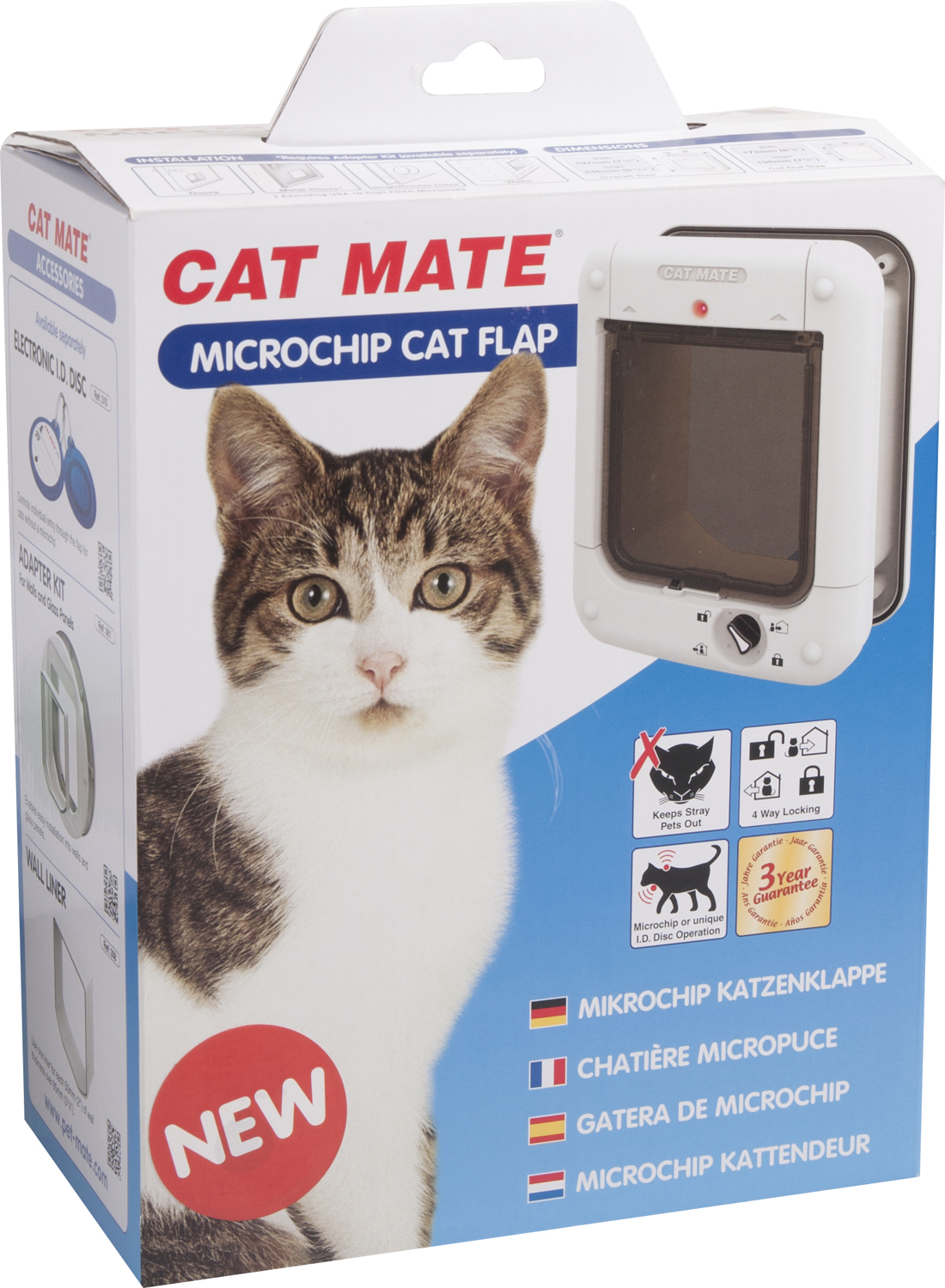  Cat Mate Microchip Kattendeur  Wit